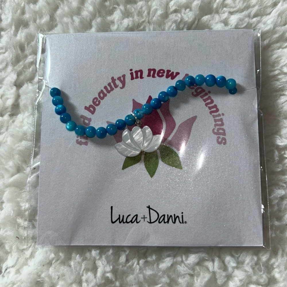 Luca + Danni Lotus Beaded Anklet NEW